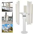 Amhuui Wind Turbine Generator, 5 Blade No Noise Vertical Axis Wind Turbine Generator, Wind Turbine Generator Kit for Home, 1-35 W Wind Turbine, DIY Generator Can Be Used for Science Experiments