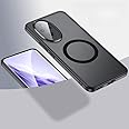 BRAND Ultra-Thin TPU Frame Case for Honor 200, With Magnetic Ring for Wireless Charging & Car Mount, Black