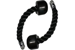 WIDESMART 2PCS Triceps rope one-handed training rope Triceps training rope Stainless Steel Snap Hook Carabiner Triceps rope one-handed training rope Arm Strength Training Combinations Heavy Duty Single Rope