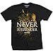Produktbild Rocks-off T-Shirt Warcraft Never Surrender [schwarz, S]