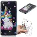 Produktbild 2X Handy Silikonhülle für Honor 7X, Stoßfest Schutz Tasche Weich TPU Gel Bumper Etui Dünn Cover Case (Einhorn Kat) Kratzfest Anti Fingerabdruck, mit 2 Tier Kable