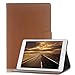 Produktbild Smart Case iPad Mini 3 Hülle, elecfan® Vintage Retro Business-Stil Folio Slim Fit Kunstleder Schutzhülle Case Smart cover mit Standfunktion Auto Schlaf Aufwachen Funktion PU Tasche Ledertasche Leichtgewicht Anti Kratzer Schutzhülle für iPad Mini 1/2/3 (iPad Mini 1/2/3, Hellbraun)