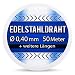 Produktbild Edelstahldraht V2A - Ø 0,40 mm 50 Meter (0,12 EUR/m) Edelstahl Draht Heizdraht Schneidedraht Wickeldraht S304 AWG26 0,4