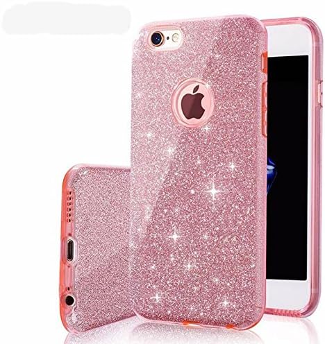 iPhone 6 / 6S Plus Bumper Case, Glitter Sparkle Bling Designer Case [Slim Fit, Hard Back Cover] Shining Fashion Style for Apple iPhone 6/6 S Plus MaxiPRO ® (Pink)