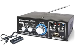 SKYTRONIC AV360 Bluetooth Amplifier with USB Media Player for System Cafe Restaurant Shop Installation