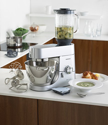 Kenwood Chef Titanium KMC050 Küchenmaschine, 1.400 W, 4,6 l Füllmenge, 4-teiliges Patisserie-Set, 1,6 l ThermoResist Glas-Mixaufsatz - 5