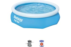 Bestway Piscine Hors Sol de 3 m pour Enfants et Adultes, Ensemble Complet de Piscine Gonflable avec Pompe filtrante, 3 800 l