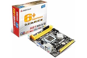 Biostar H81MHV3 - Placa Base (DDR3-SDRAM, DIMM, Dual, Intel, Celeron, Core i3, Core i5, Core i7, Pentium, Socket H3 (LGA 1150))