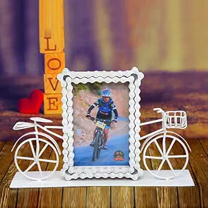 Whats Your Kick Upcycled Bike Chain Photo Frame with Cycle