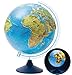 Price comparison product image Exerz 25cm Relief Illuminated Globe with Cable Free LED Lighting/ 2 in 1/ Day and Night - Physical/Political Dual Mapping - Unique Embossment Design, Arty, Educational and Fun, For School, Children