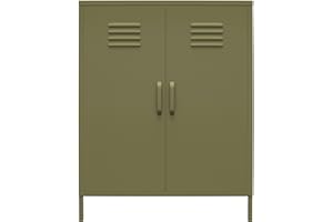 DHP Furniture Bradford 2 Door Metal Storage Cabinet Green