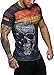 Produktbild Deutschland T-Shirt Herren Schwarz Skull Adler Germany Men Slim Fit Skull World Cup 2018 Männer Shirt Ländershirt (XL)