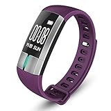 COLORFUL_ Fitness Tracker, Activity Tracker, G20 Bluetooth Smart Watch Blutdruck EKG Datum Pulsmesser Armband,für Android und iOS ,Wasserdicht IP67, Bluetooth 4.0 (Lila)