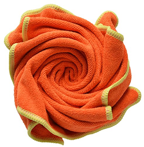 Microfaser Glasreinigungstuch Edelstahl reinigungstücher Keine Schlieren , Kratzfrei 3 Stück Orange, 40cmx60cm - 3