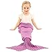 Produktbild Arshiner Meerjungfrau Baby Mädchen Kinder Kostüm Wassernixe Rock Wolldecke Märchen Bekleidung Warme Kolter Sofa Bett Schlafsäcke Schwanz Pink S