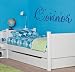 Personalised Name With Stars - Wall Decal Art Sticker playroom bedroom nursery (Large)