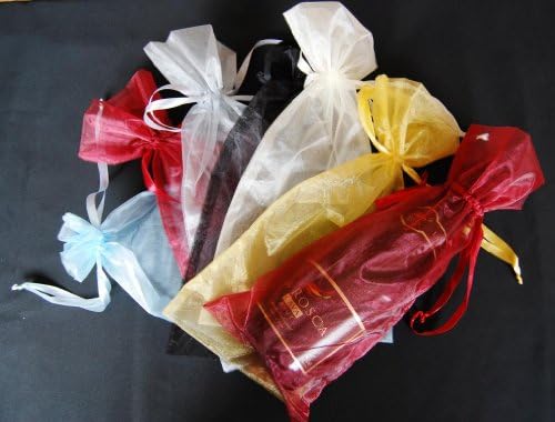 1 x Burgundy Organza Gift Bag Medium 7" x 9"