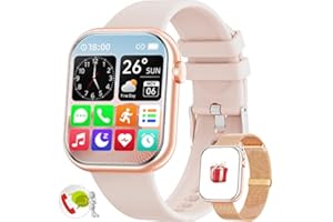 Mingtawn Smartwatch Herren Damen mit Telefonfunktion,1.85''Zoll Touchscreen Fitnessuhr mit SpO2 Blutdruckmessung Schrittzähler Herzfrequenz Schlafmonitor,IP67 wasserdichte Sportuhr für Android iOS