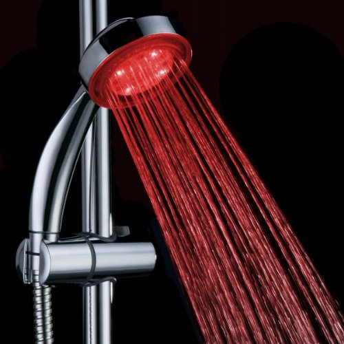 LED Duschkopf,CrazyFire 3 Farben Farbwechsel Brause Badezimmer,Duschkopf LED Temperatur Wassersparend - 7