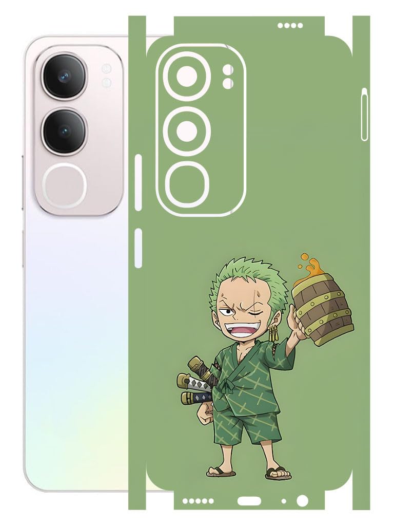 AtOdds Mobile Skin Sticker Wrap | Compatible for VIVO Y29 (5G) | Scratchproof Matte Finish | Full Coverage for All Sides & Camera Protection (Anime-10)