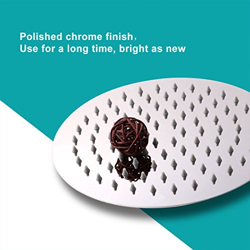 sourcingmap® 8″ 304 Edelstahl Ultra Druck Runde Dusche Kopf Wasser Sparen Regenfall - 7