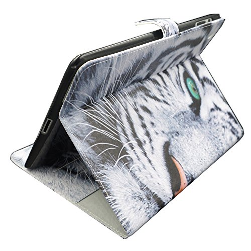 TOCASO Schutzhülle für iPad 2 / 3 / 4 Hülle Cartoon Tiger Muster Flip Cover Case Book Soft PU Leder Bunt Painted Tasche Scratch Resistance Ledertasche Etui Rückseite Backcover mit Stand Function Magnetverschluss für iPad 2 / iPad 3 / iPad 4 - 4