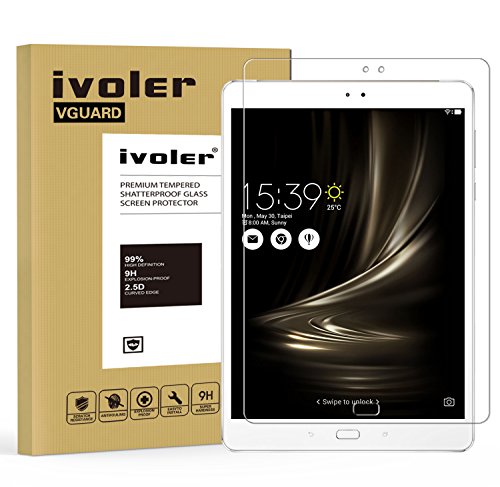 Asus ZenPad 3S 10 Panzerglas Schutzfolie, iVoler® Panzerglasfolie folie Displayschutzfolie Hartglas Gehärtetem Glas DisplayPanzerglas Schutzfolie Displayschutz Tempered Glass Screen Protector für Asus ZenPad 3S 10 - 0,3mm Dünn, 9H Härtegrad, 2.5D Abgerundete Kanten - [Kratzfest][Hohe Transparenz] [Fingerabdruck-frei][Blasenfrei]-Lebenslange Garantie