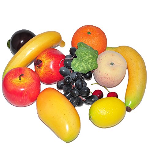 EQLEF® 10 Stück Deko künstliche Früchte Kunstobst Kunstgemüse künstliches Obst Gemüse Dekoration, künstliche Frucht-Dekoration - 2