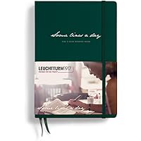 LEUCHTTURM1917 370346 Some lines a day, 5-Jaar Boek Medium (A5), Forest Green