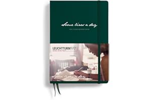 LEUCHTTURM1917 370346 Some lines a day, 5-letnia książka, Medium (A5), zielony las