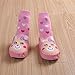 Moolecole Baby Boy Girl Toddlers Kids Children Indoor Floor Slippers Shoes Socks Stockings Moccasins ANTISKID Shoes Cute Pink Bear S
