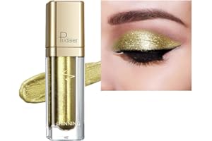 Beteligir Sombra de ojos líquida con purpurina Brillo metálico Sombra de ojos con purpurina Fórmula en gel resistente al sudor, difuminable, antiarrugas, no grasa (07)