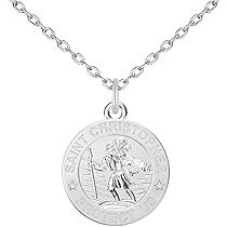 Philip Jones St Christoffel Ketting, Adjustable, Verzilverd, Geen