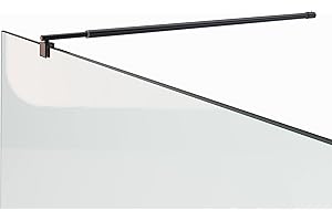 Moments of Glass Barra estabilizadora/barandilla para Parede de Ducha e de Walk in de 6mm - 10mm Ajustable de 73 a 121 cm - 20BM