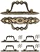 Produktbild FUXXER® - 4x Antik Griffe klappbar | Schubladen, Truhen, Schränke, Kommoden, Küchen | Antik Bronze Vintage Design 10,5 x 2cm | 4er Set mit Schrauben