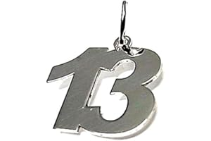 INMACULADA ROMERO IR Colgante Plata Ley 925M Liso 15mm. Número Trece 13 Unisex