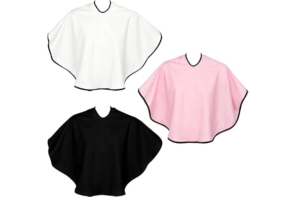 Vossot 3 stycken set frisörkappor vuxna – vattentät kappa frisör med kardborreband för vuxna – frisörtillbehör för hårklippning, färgning, smink, styling i salongen eller hemma