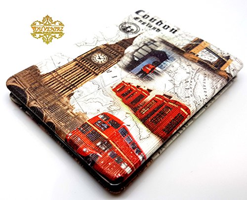 Classic London Souvenir Taschenspiegel Collectible British Souvenir. Speicher/MEMORIA. Distressed. Eine unvergessliche London, England Souvenir. Miroir/Spiegel/Specchio/Espejo. Union Jack London Eye Tower Bridge Big Ben London Bus Telephone Post Box etc. Damen Geldbörse Spiegel Make Up Spiegel Sidebag Spiegel Handtasche Spiegel British Souvenirs Spiegel Kompakt. - 2