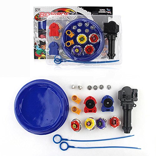 Preisvergleich Produktbild kinbelle Metall 4D Beyblade Burst Launcher Set Speed Kreisel,Blau