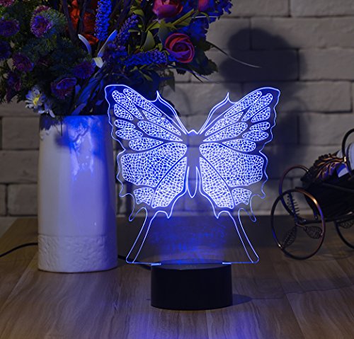 Download Seiitech Optical Illusion 3d Butterfly Lamp New Colorful 3d Butterfly Desk Light Light Gradient Illusion Led Touch Lamp Creative Gift Night Light Led Desk Table Light Lamp Buy Online In Solomon Islands At