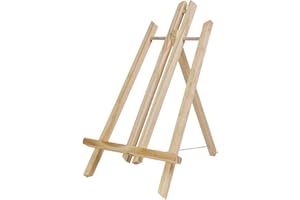 INTIRILIFE Cavalletto da Tavolo Legno di faggio 22,5 x 40 cm - Supporto Pieghevole per Quadri, per Foto, cavalletto a Tre Gambe per Risparmiare Spazio, cavalletto da Esposizione per Bambini