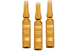 ISDIN Isdinceutics Instant Flash, Sérum en Ampollas con Efecto Lifting Inmediato que Reduce los Signos de la Fatiga en la Piel, 5 ampollas x 2 ml