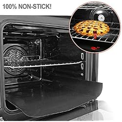 Lot de 2 feuille de protection pour four revêtements anti-adhésifs en - pour fours, micro-ondes, grills, barbecues, etc., Certifié sans BPA