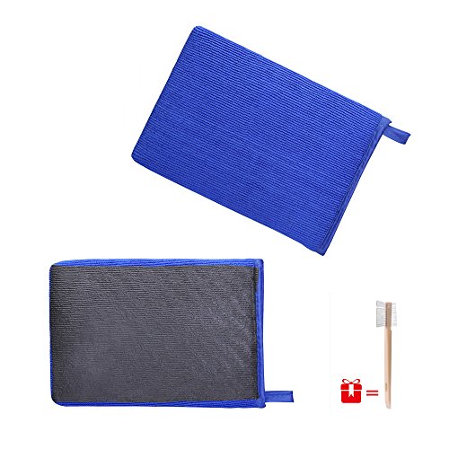 JIANFA1 PC Premium Microfiber Wash Mitt + 1 PC Synthetic Ultimate Drying Shammy Towel for Auto Detailing
