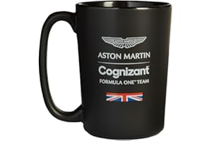 ASTON MARTIN FORMULA ONE TEAM Taza del equipo Aston Martin F1 2022, color negro mate, mercancía oficial