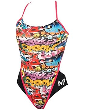 MP Michael Phelps–Tucson Black/Pink 1P L–Costume da bagno 1pezzo, nero