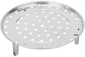 AIGEND Vassoio del Vapore in Acciaio Inox, Steamer Rack Stand Cestello per Cuocere Verdure a Vapore, Cucina Cestino a Vapore della Maglia Proteggere Il Vapore da Alte Temperature, Argento