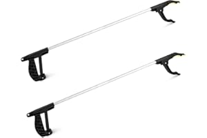 GPH GARDEN PET HOME 2 Pack Litter Picker Ergonomic Long Reach Handle 30 Inch (75cm) Garden Tool, Magnetic Pick Up Durable & Sturdy for Picking Rubbish, Weeds, Leaves, Gardening, Elderly & Disabled Multi-use Tool
