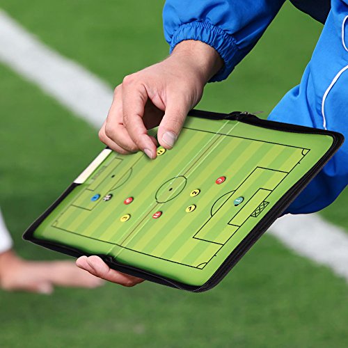 GHB Coaches Taktiktafel Taktiktafel fussball Coach-board mit Stifte, Radiergummi, Magneten - 8