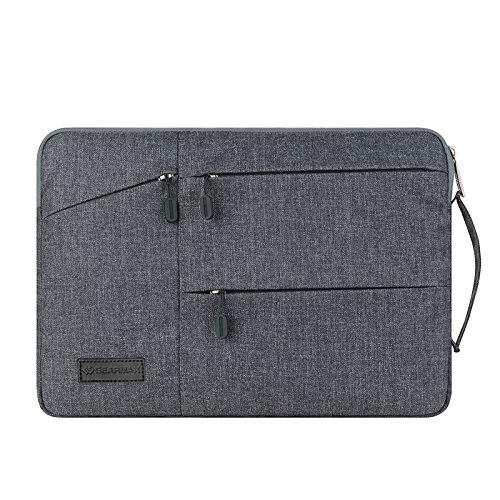 Acxeon Business Laptop Netebook Hülle Sleeve Tasche einfachen Stil Wasserabweisendes Nylongewebe Notebook Sleeve für MacBook Air / Pro Retina, Surface pro4, Ultrabook /Netbook (13.3", Grau)